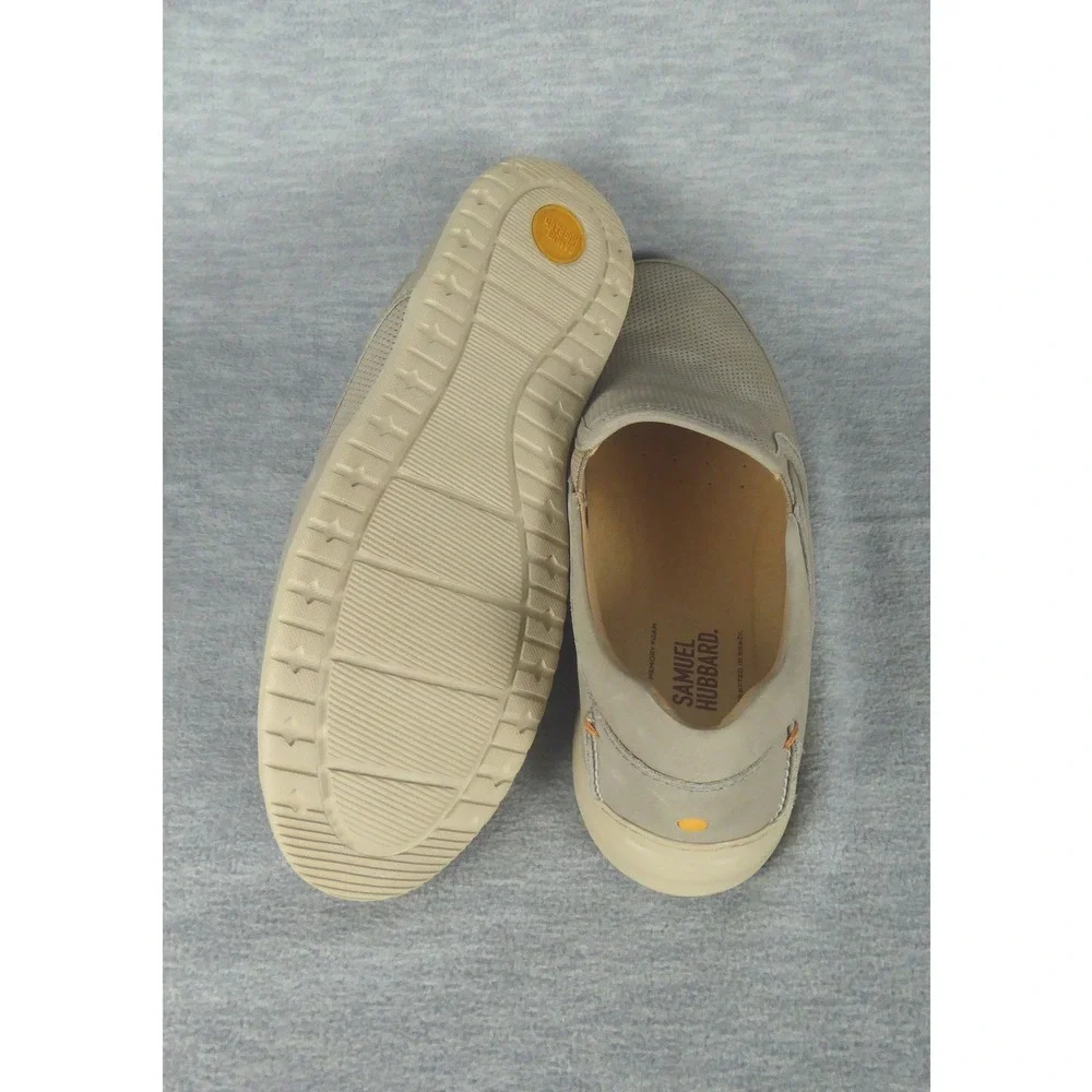 Samuel Hubbard Olema Slip-On Loafers Mens 8.5 W Gray Mushroom Nubuck Leather